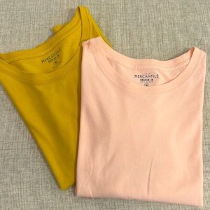 J. Crew mercantile tees “broken-in” size M